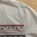 Male 100%cotton ethnic print short sleeve shirt